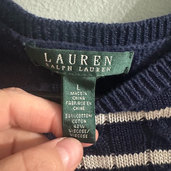 Ralph Lauren women’s blue sweater size large - Picture 2 of 7